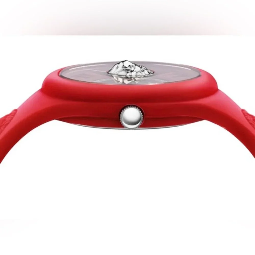 Versus Versace Women's Fire Island Lion Silicone Strap Watch 39mm Red
